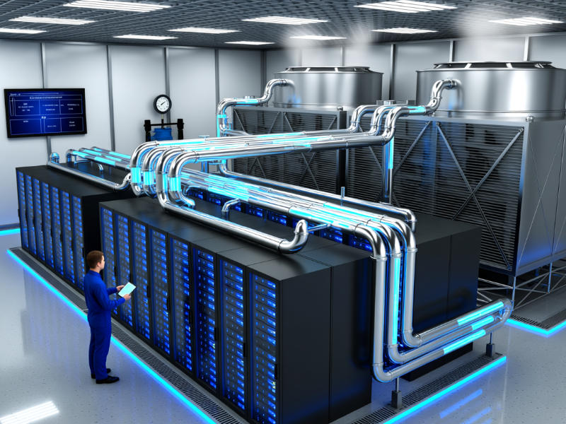 配備液冷系統(tǒng)的數(shù)據(jù)中心機(jī)房