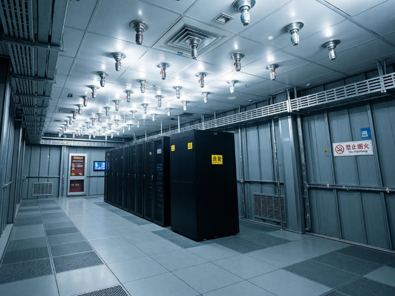 帶有七氟丙烷氣體檢測濃度報警系統的數據中心機房